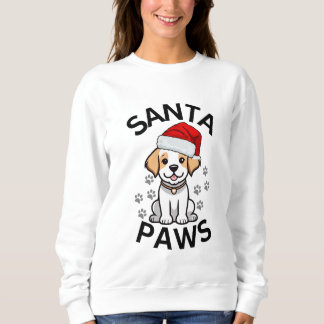 Christmas Sweatshirt Ladies - Santa Paws Dog