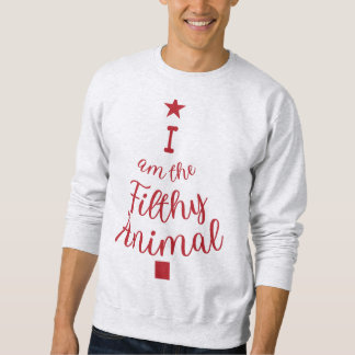 Christmas Sweatshirt, Ya filthy Animal, Sweater