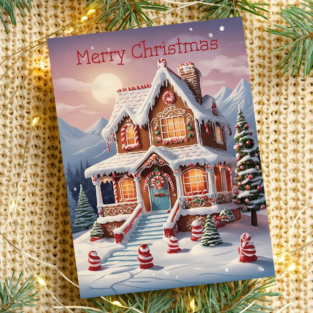 Christmas Sweet Gingerbread House Holiday Card (Creator Uploaded)