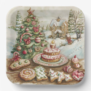 Christmas Sweets and Cookies, Christmas Tree Paper Plate