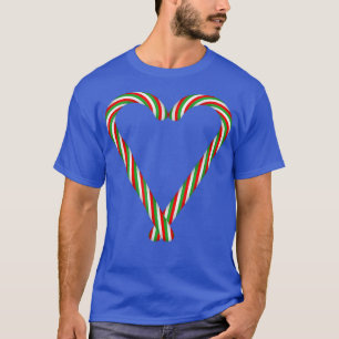Christmas Sweets Candy Canes Heart  T-Shirt