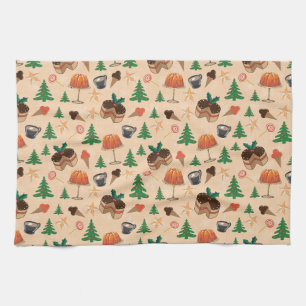 Christmas sweets tea towel