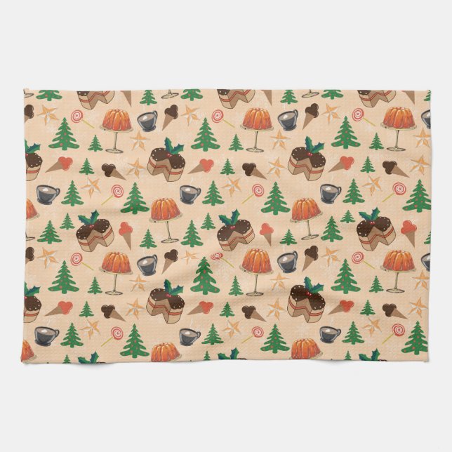 Christmas sweets tea towel (Horizontal)