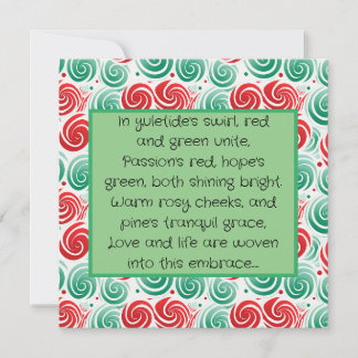 Christmas Swirl Red, Green, and White Card