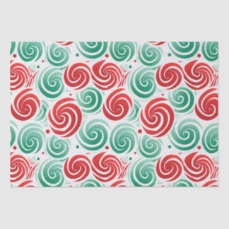 Christmas Swirl Red, Green, and White Tissue Paper