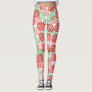 Christmas Swirls  Leggings