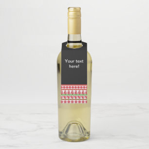 Christmas symbols bottle tag