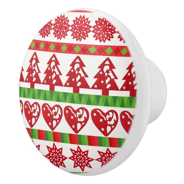 Christmas symbols ceramic knob (Right)