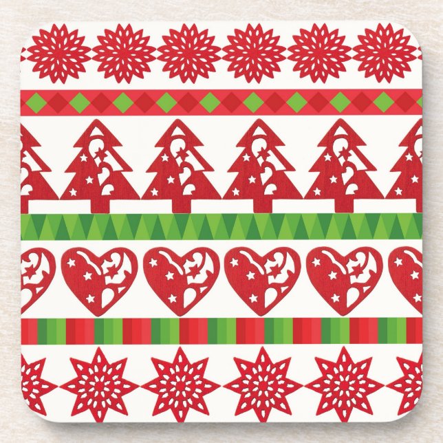 Christmas symbols coaster (Front)