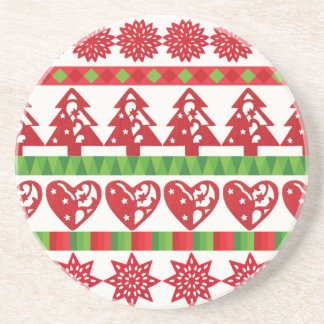 Christmas symbols coaster