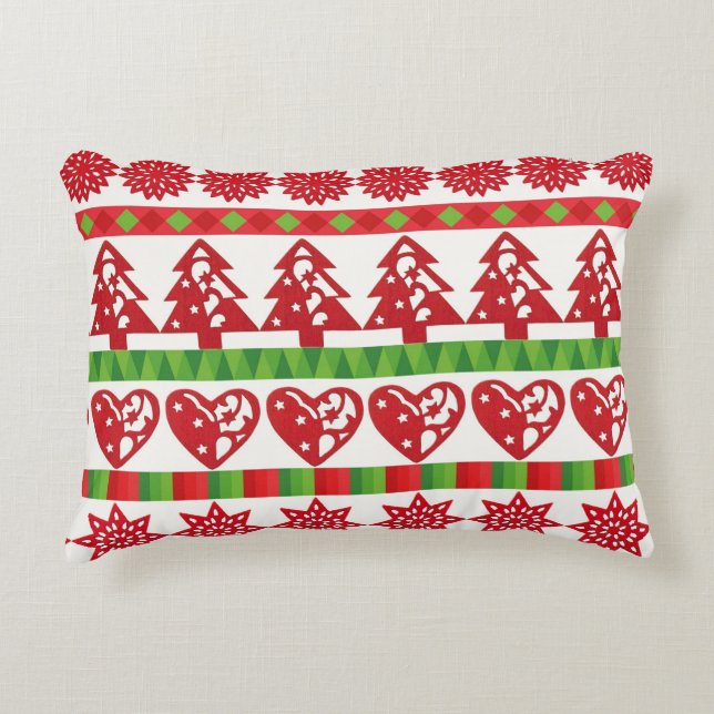 Christmas symbols decorative cushion (Front)