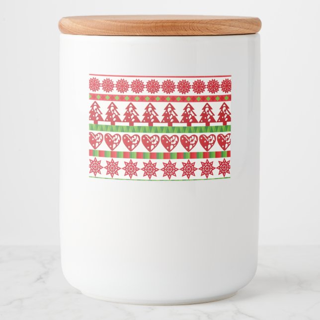 Christmas symbols food label (Front)