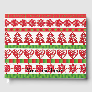 Christmas symbols guest book