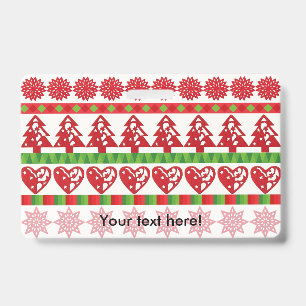 Christmas symbols ID badge