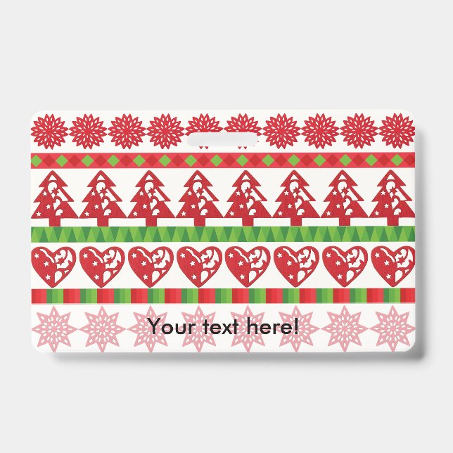 Christmas symbols ID badge (Front)