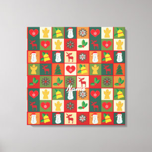 Christmas Symbols Medley Art Thunder_Cove Canvas Print