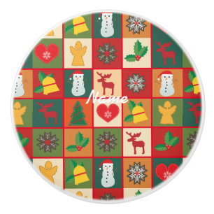 Christmas Symbols Medley Art Thunder_Cove Ceramic Knob