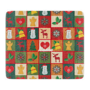 Christmas Symbols Medley Art Thunder_Cove Cutting Board