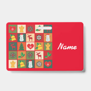 Christmas Symbols Medley Art Thunder_Cove ID Badge