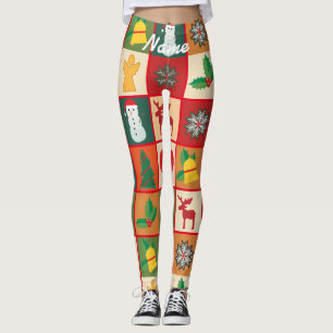 Christmas Symbols Medley Art Thunder_Cove Leggings