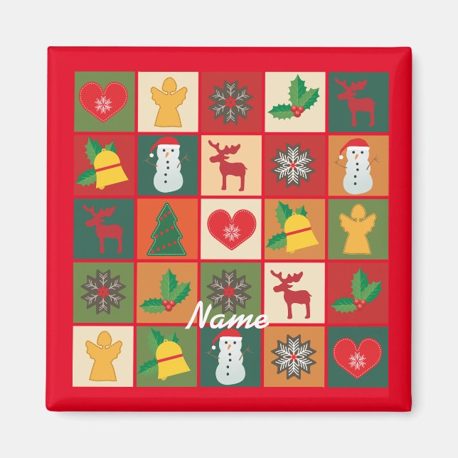 Christmas Symbols Medley Art Thunder_Cove Magnet (Front)