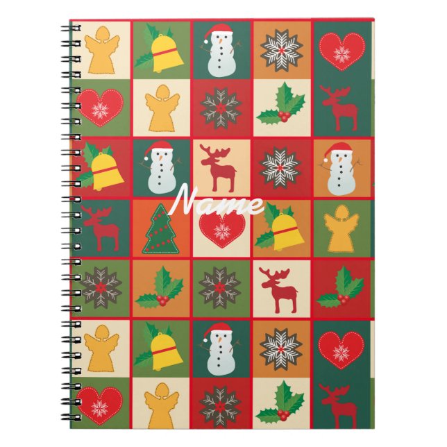 Christmas Symbols Medley Art Thunder_Cove  Notebook (Front)