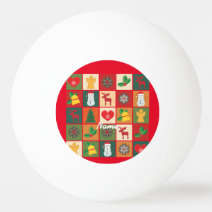 Christmas Symbols Medley Art Thunder_Cove  Ping Pong Ball