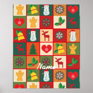 Christmas Symbols Medley Art Thunder_Cove Poster