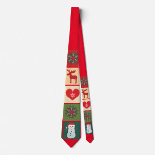 Christmas Symbols Medley Art Thunder_Cove Tie