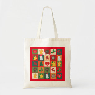 Christmas Symbols Medley Art Thunder_Cove Tote Bag