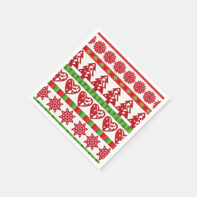 Christmas symbols napkin (Corner)