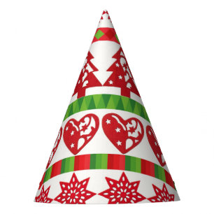 Christmas symbols party hat