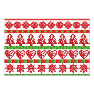 Christmas symbols photo print