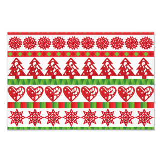 Christmas symbols photo print