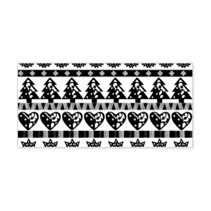 Christmas symbols self-inking stamp