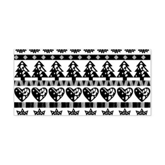 Christmas symbols self-inking stamp