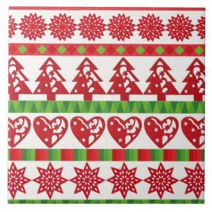 Christmas symbols tile