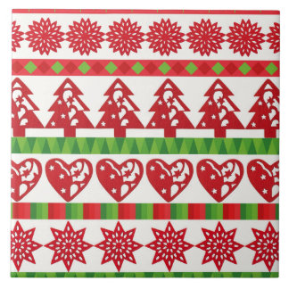 Christmas symbols tile