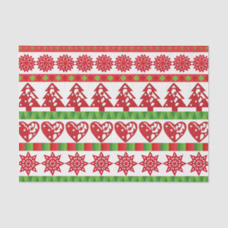 Christmas symbols tissue paper