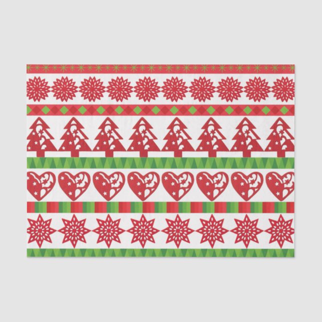 Christmas symbols tissue paper (Front)