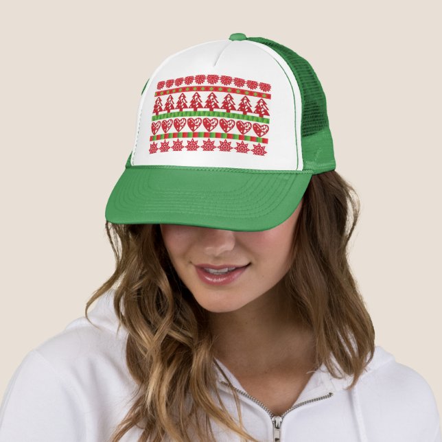 Christmas symbols trucker hat (In Situ)