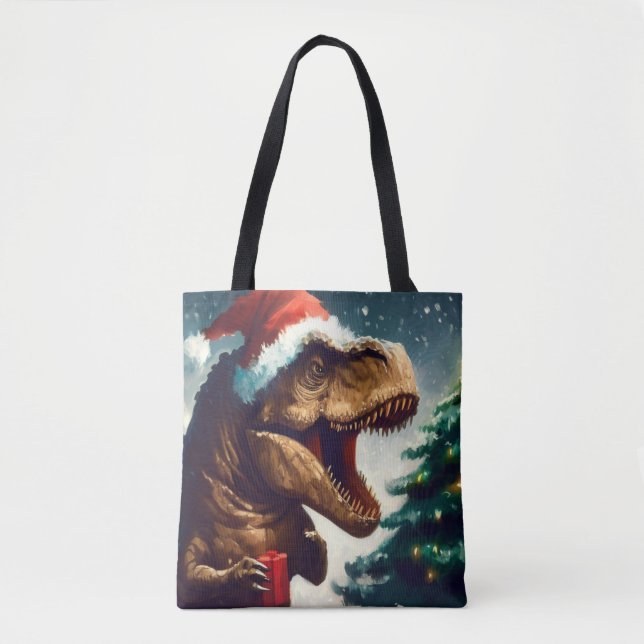 Christmas T-Rex 1 Tote Bag (Front)