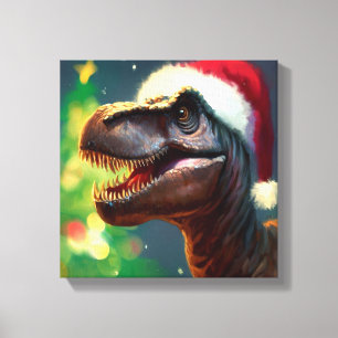 Christmas T-Rex 2 Canvas Print