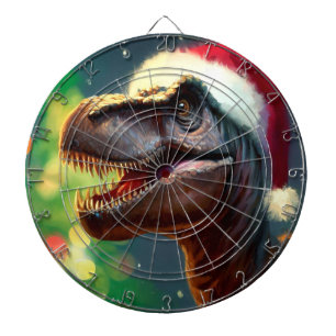 Christmas T-Rex (2) Dartboard