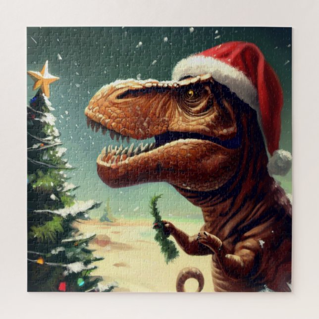 Christmas T-Rex (4) Jigsaw Puzzle (Vertical)