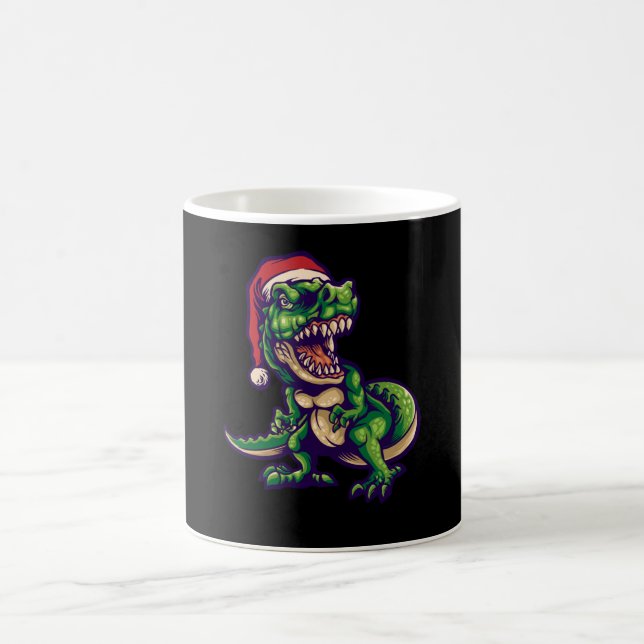Christmas T-rex Dinosaur | Dinosaur Design Coffee Mug (Center)