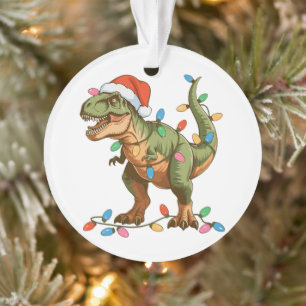 Christmas T Rex Dinosaur Xmas Dino Tyrannosaurus Ornament