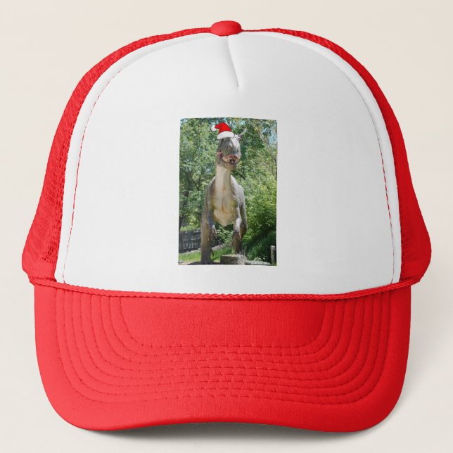 Christmas T-Rex Trucker Hat (Front)