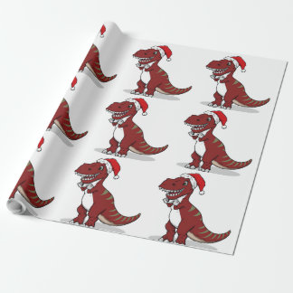 Christmas T-Rex Wrapping Paper