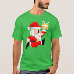 Christmas T-shirt: 8-Bit Santa Claus T-Shirt